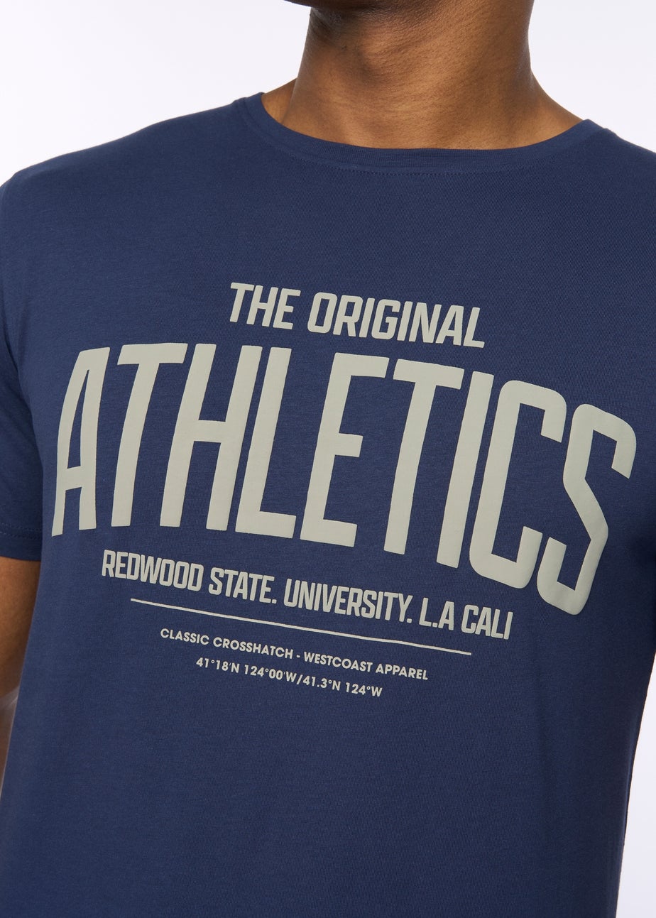 Crosshatch  Navy  Athwood  T-Shirt