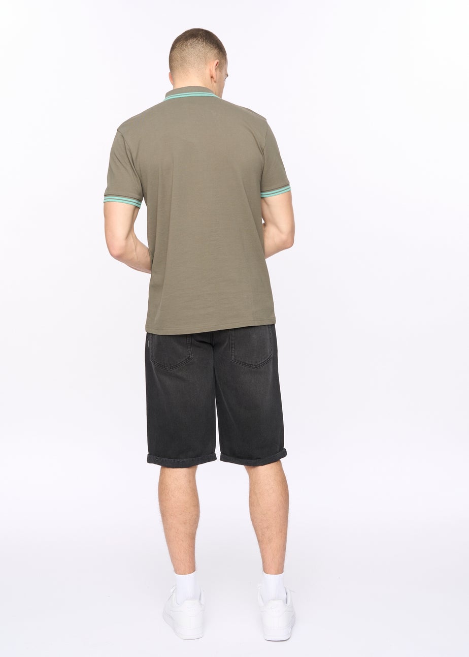 Crosshatch Dark Sage Changra Polo