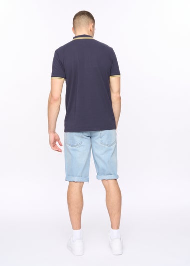 Crosshatch Dark Blue Night Changra Polo