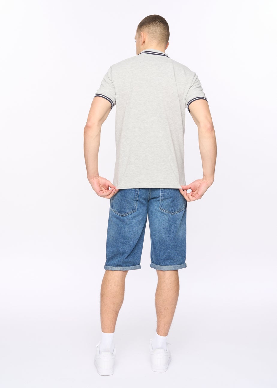 Crosshatch Light Grey Marl Changra Polo