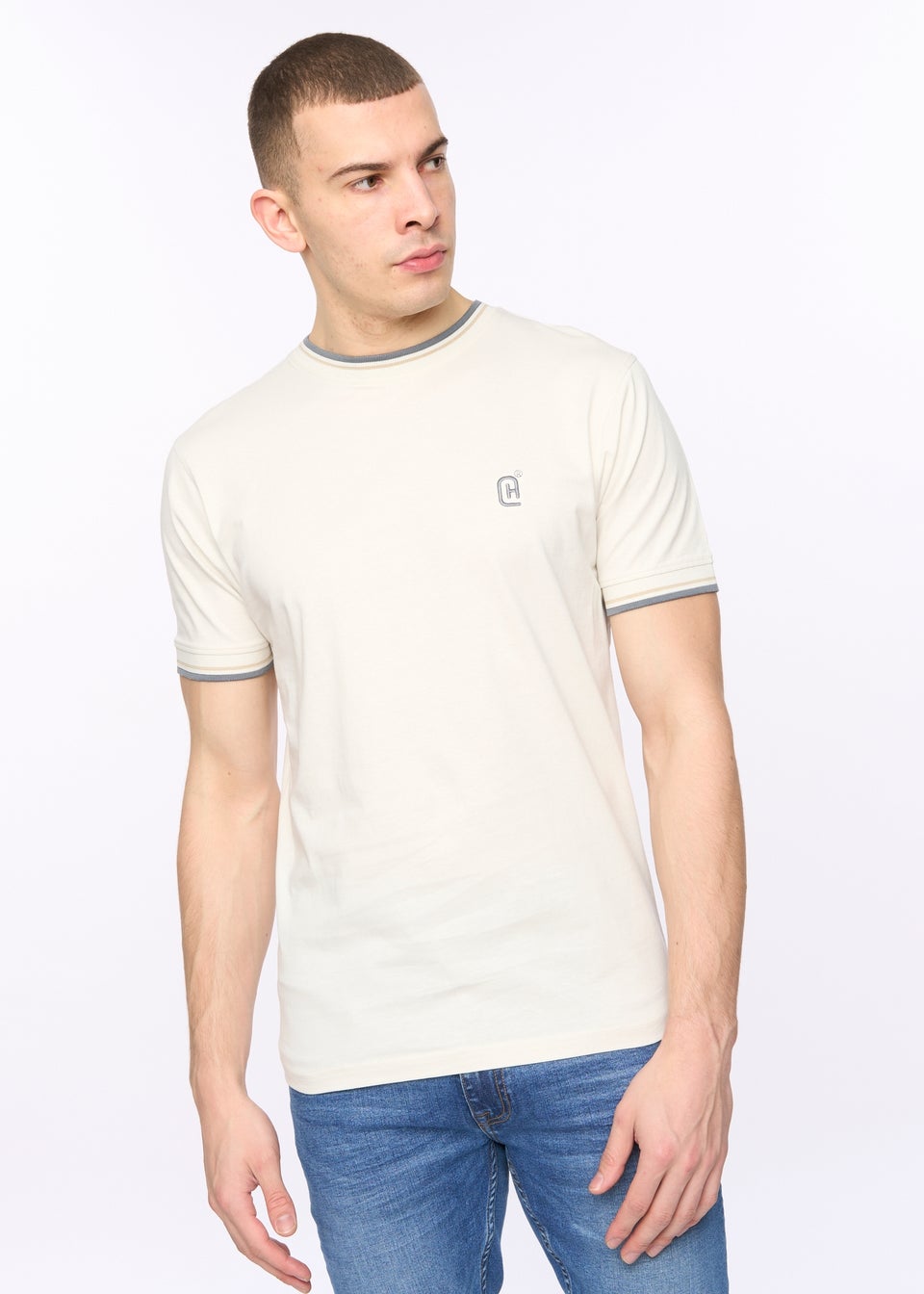 Crosshatch Off White Deuxtip T-Shirt