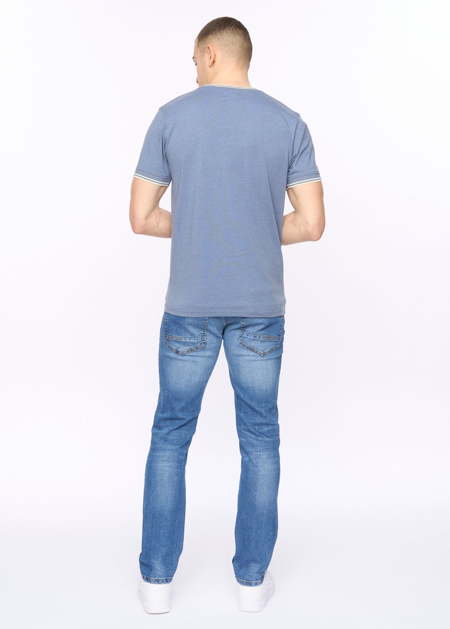 Crosshatch  China Blue Marl  Deuxtip  T-Shirt