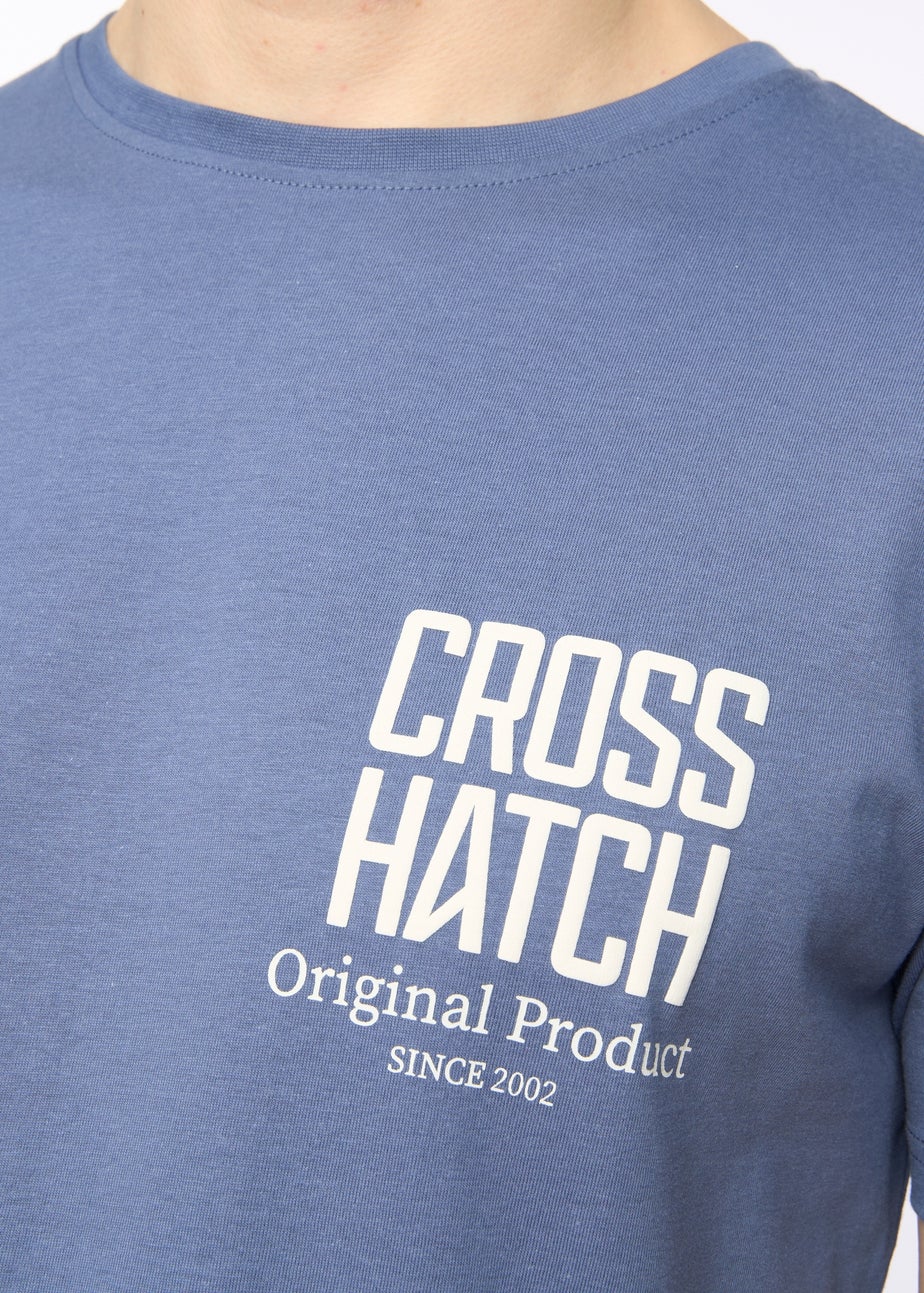 Crosshatch Blue Hoogan T-Shirt