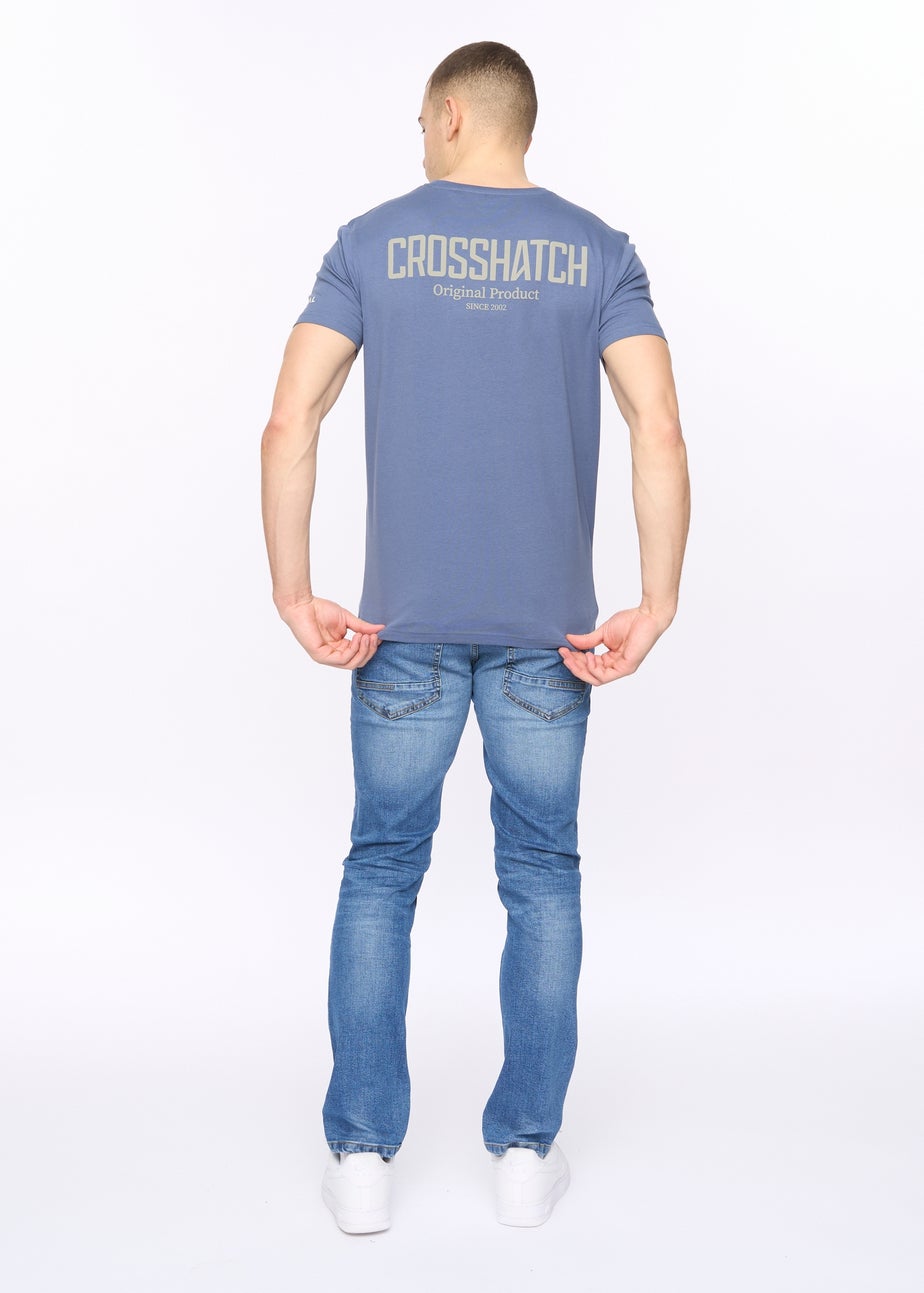 Crosshatch Blue Hoogan T-Shirt