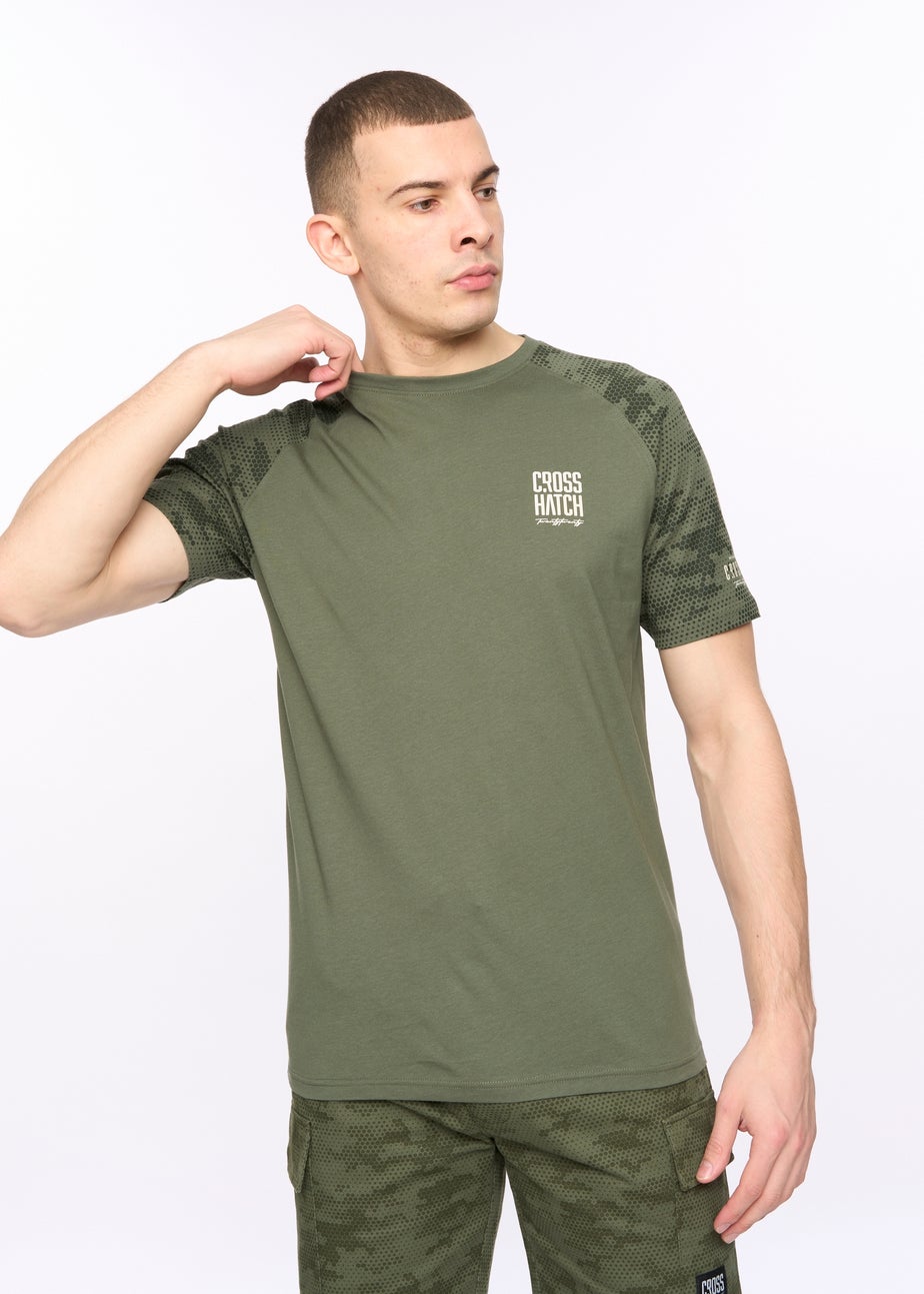 Crosshatch Deep Olive Janscore T-Shirt