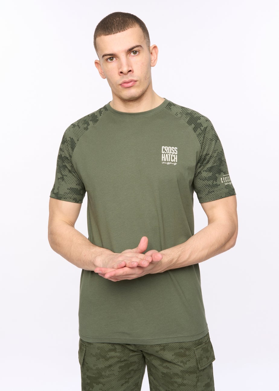 Crosshatch Deep Olive Janscore T-Shirt