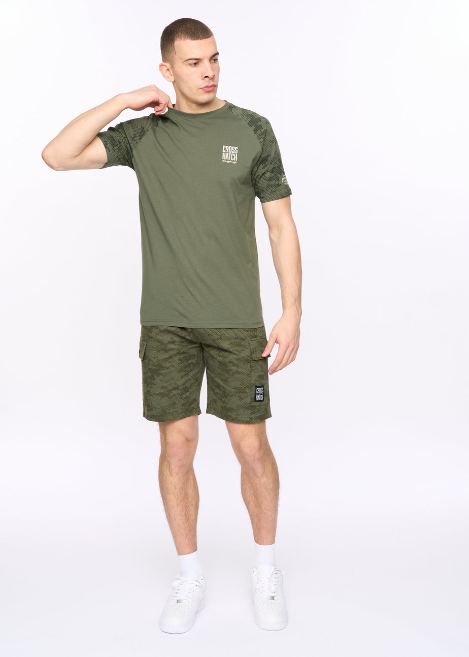 Crosshatch Deep Olive Janscore T-Shirt