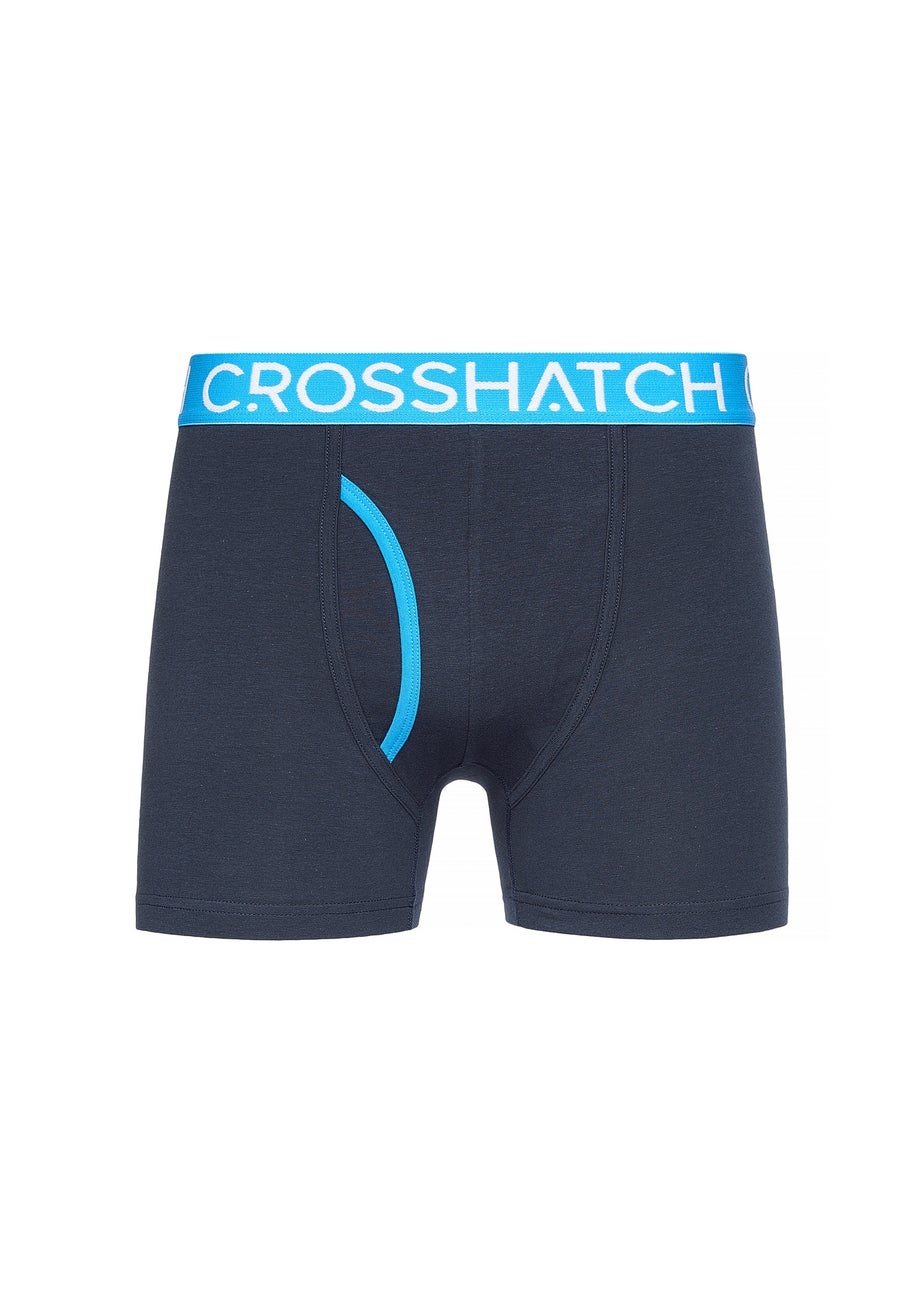 Crosshatch Blue Linamo MVE Open Fly 3 Pack Boxers