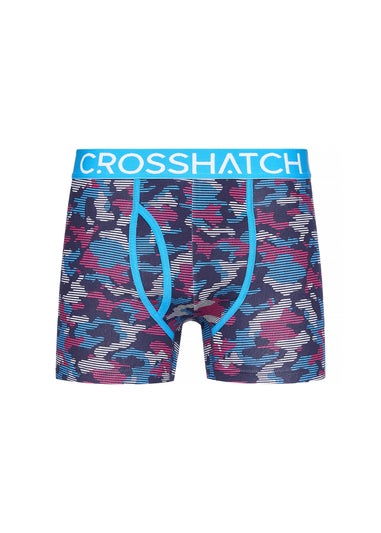 Crosshatch Blue Linamo MVE Open Fly 3 Pack Boxers