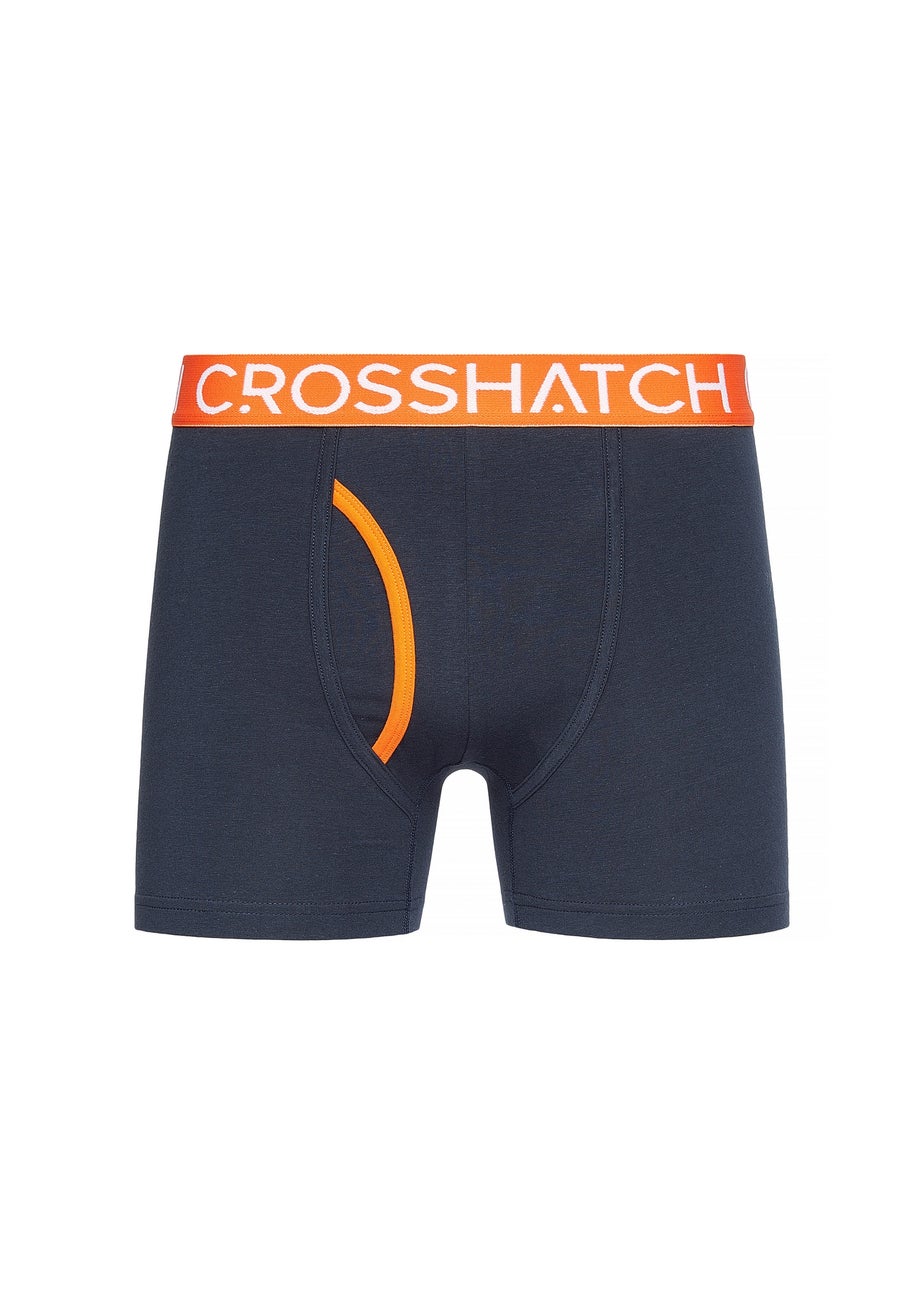 Crosshatch Orange Linamo MVE Open Fly 3 Pack Boxers