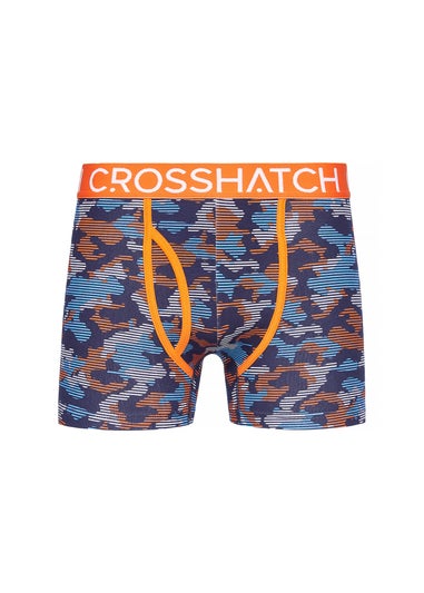 Crosshatch Orange Linamo MVE Open Fly 3 Pack Boxers