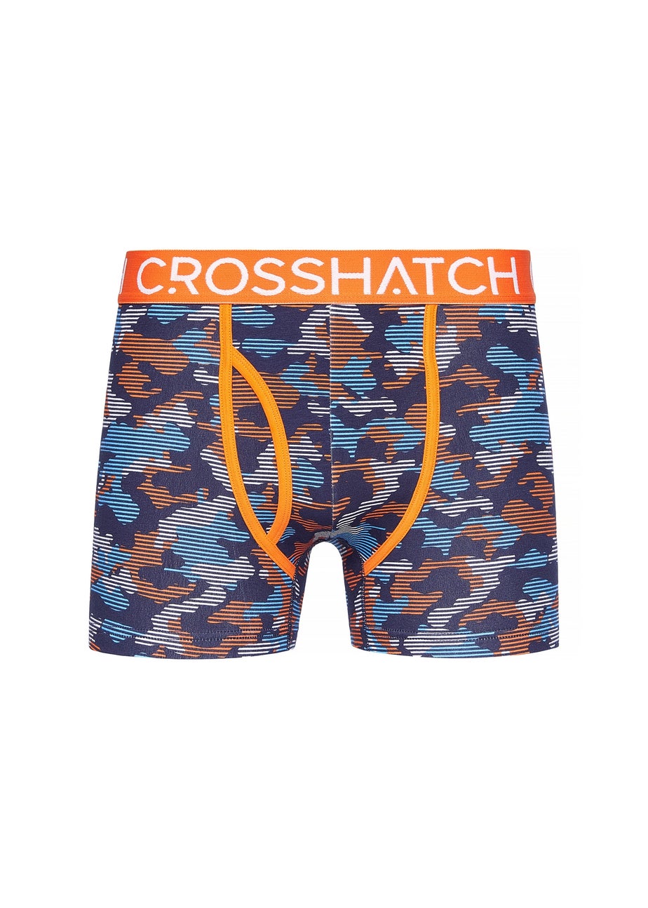Crosshatch Orange Linamo MVE Open Fly 3 Pack Boxers