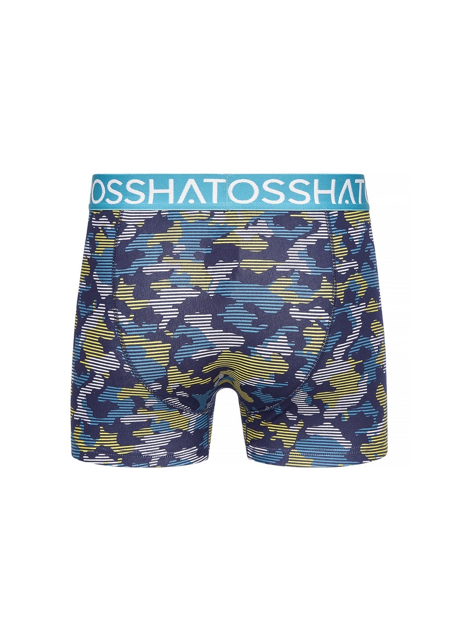Crosshatch Teal Linamo MVE Open Fly 3 Pack Boxers