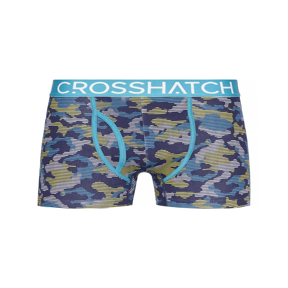 Crosshatch Teal Linamo MVE Open Fly 3 Pack Boxers