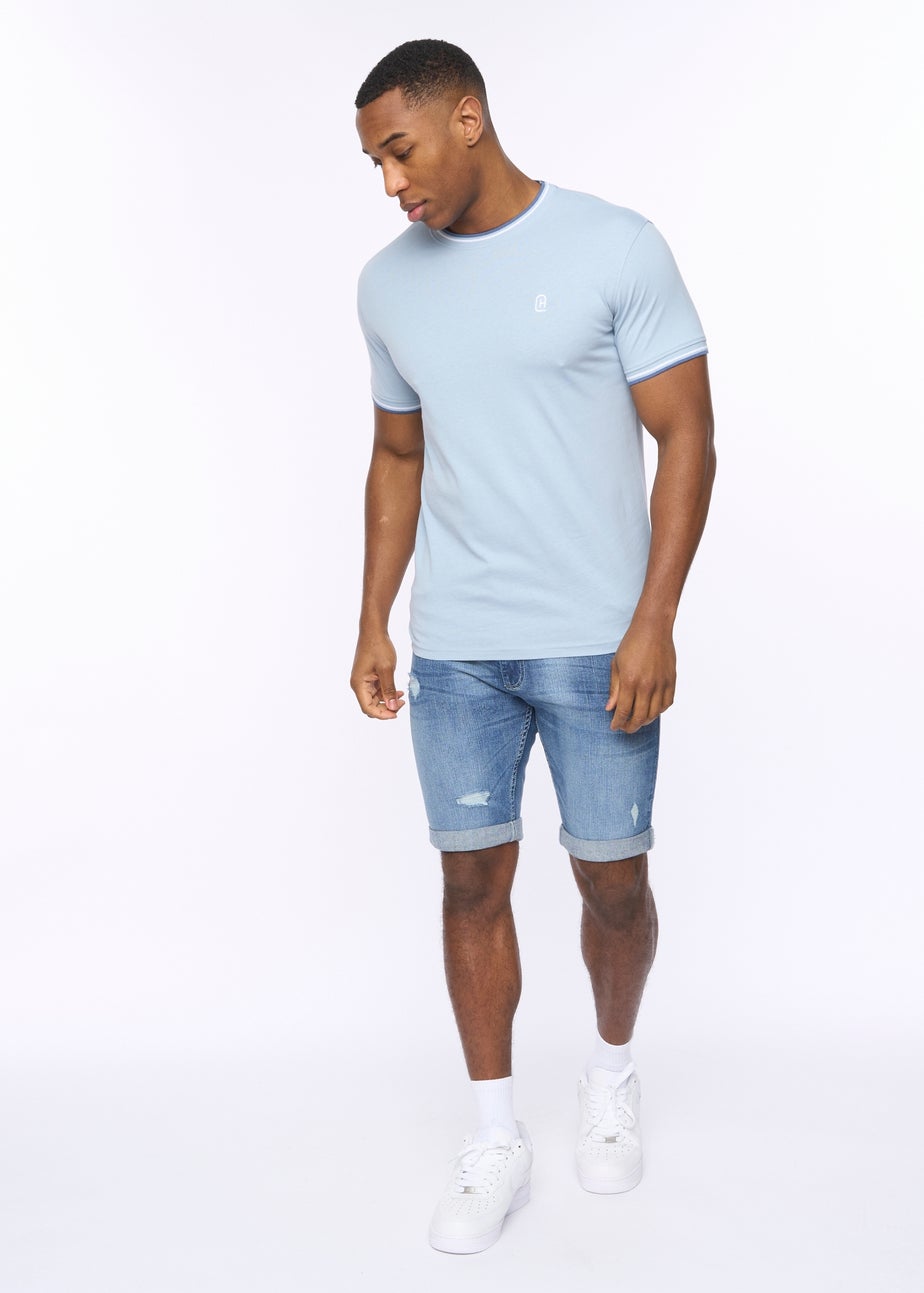 Crosshatch  Light Blue  Shellworth  T-Shirt
