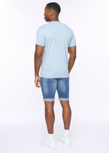 Crosshatch  Light Blue  Shellworth  T-Shirt