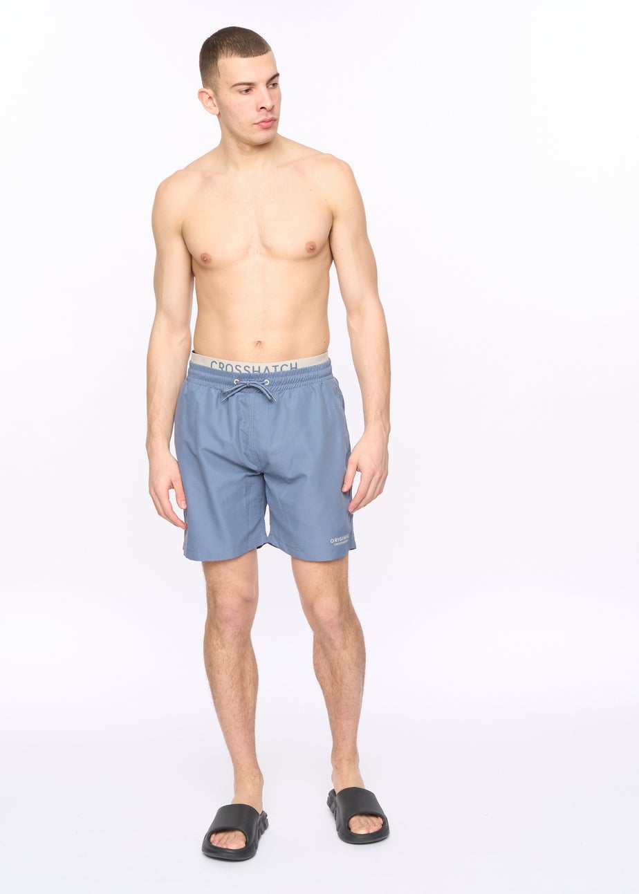 Crosshatch Denim Blue Rembrandts Swim Shorts