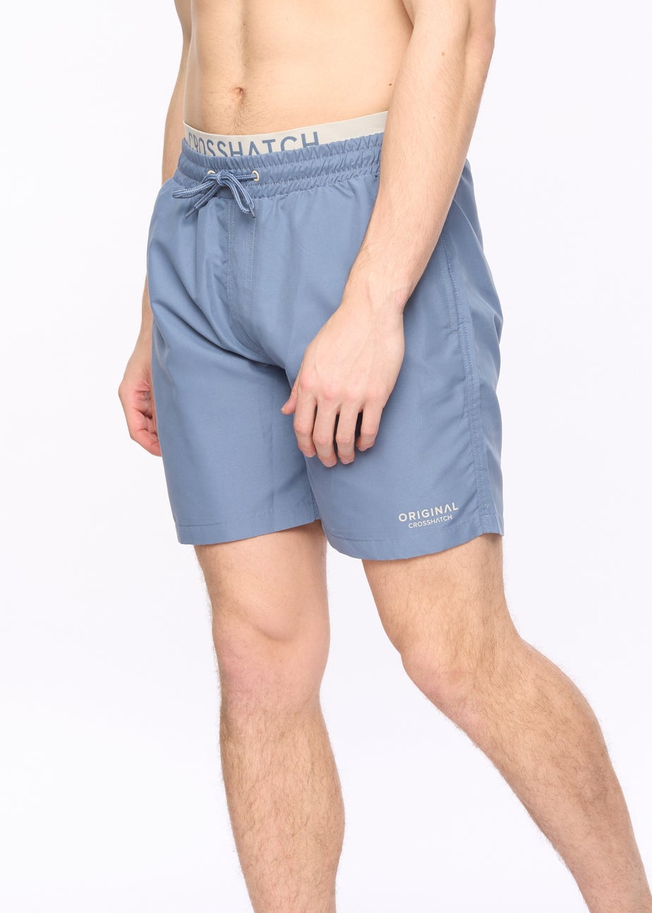 Crosshatch Denim Blue Rembrandts Swim Shorts