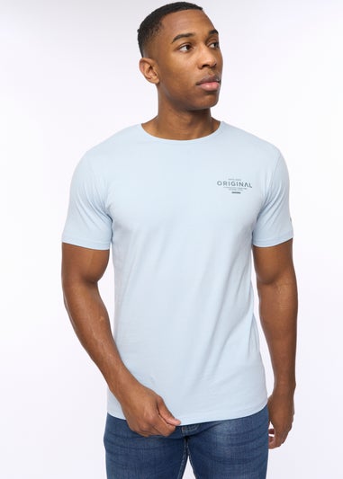 Crosshatch Sky Blue Summevibe T-Shirt