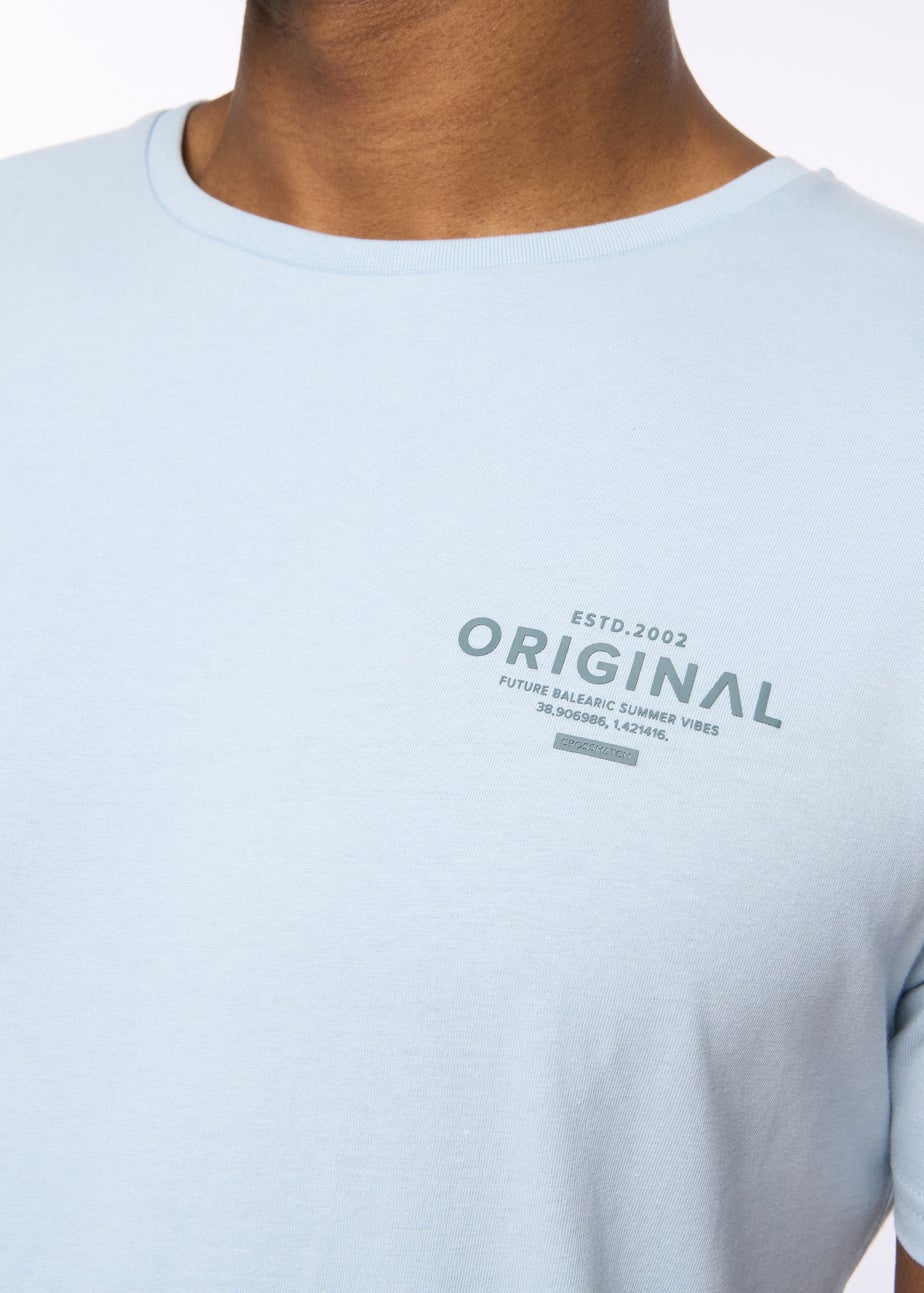 Crosshatch Sky Blue Summevibe T-Shirt