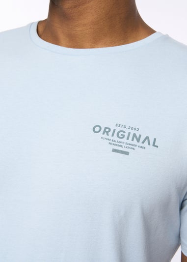 Crosshatch Sky Blue Summevibe T-Shirt