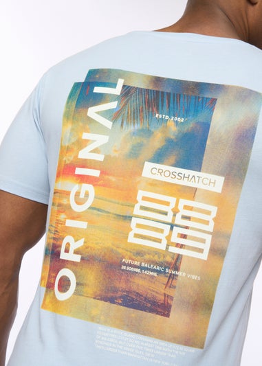 Crosshatch Sky Blue Summevibe T-Shirt