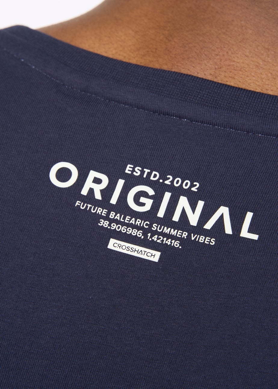 Crosshatch Navy Summevibe T-Shirt
