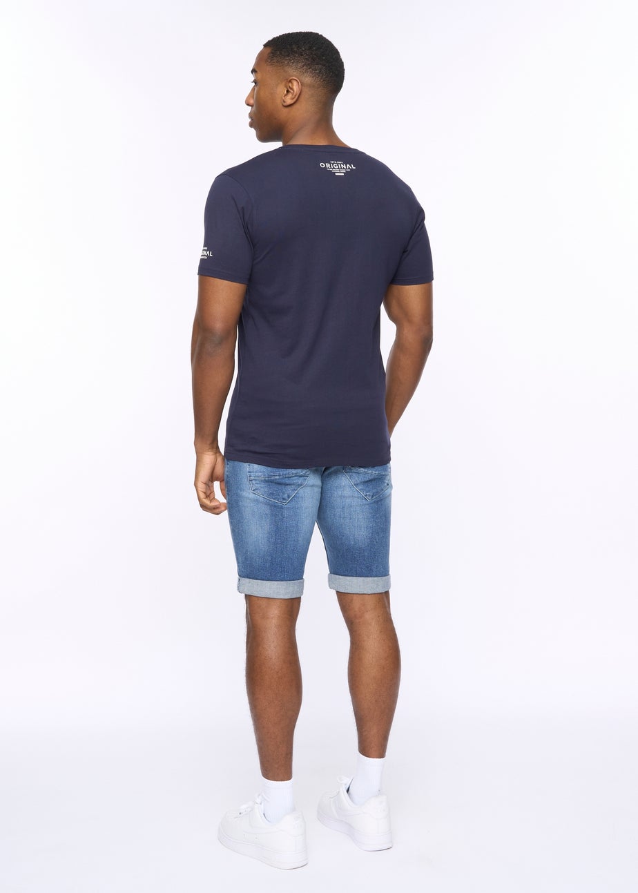 Crosshatch Navy Summevibe T-Shirt
