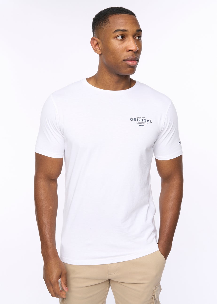 Crosshatch White Summevibe T-Shirt
