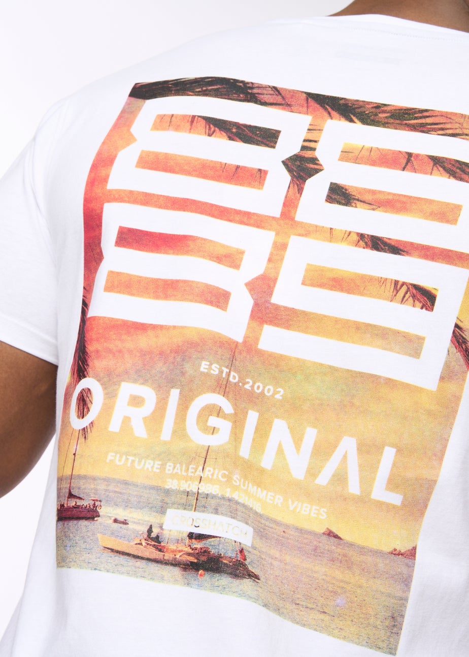 Crosshatch White Summevibe T-Shirt