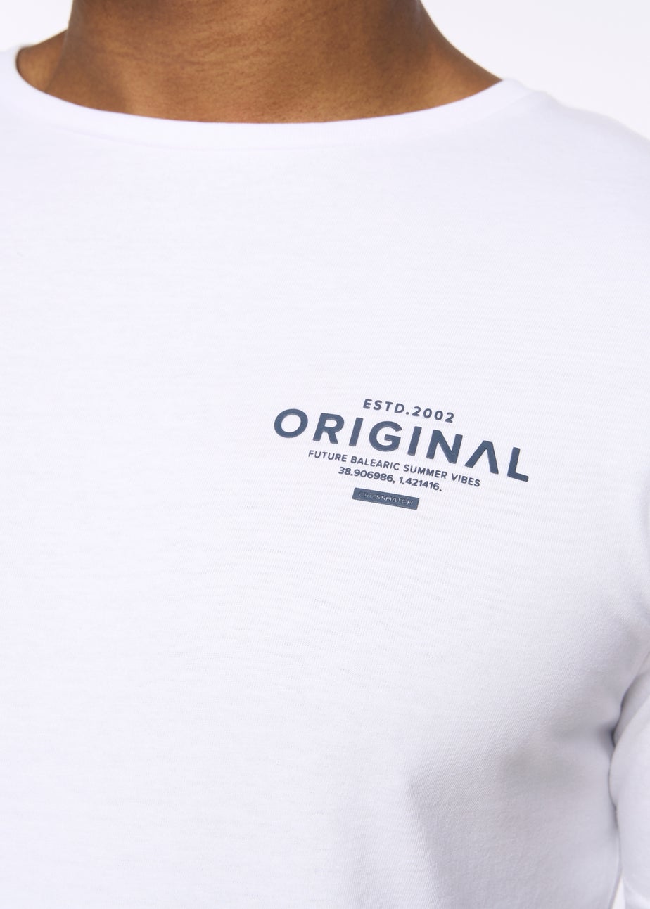 Crosshatch White Summevibe T-Shirt