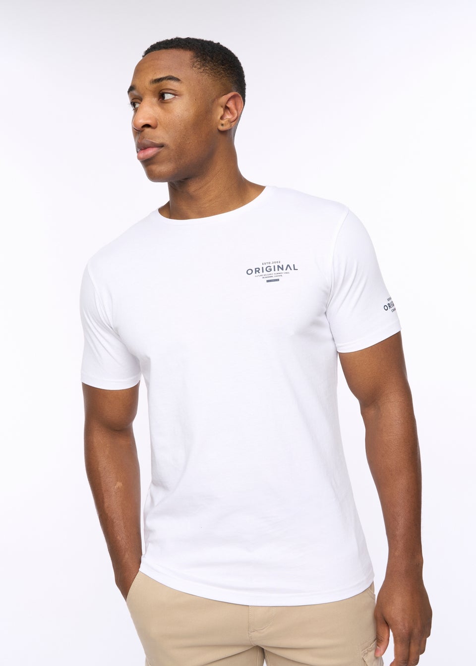 Crosshatch White Summevibe T-Shirt