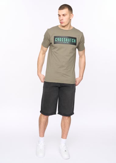 Crosshatch Black Wash Tillforth Denim Shorts