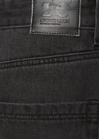 Crosshatch Black Wash Tillforth Denim Shorts