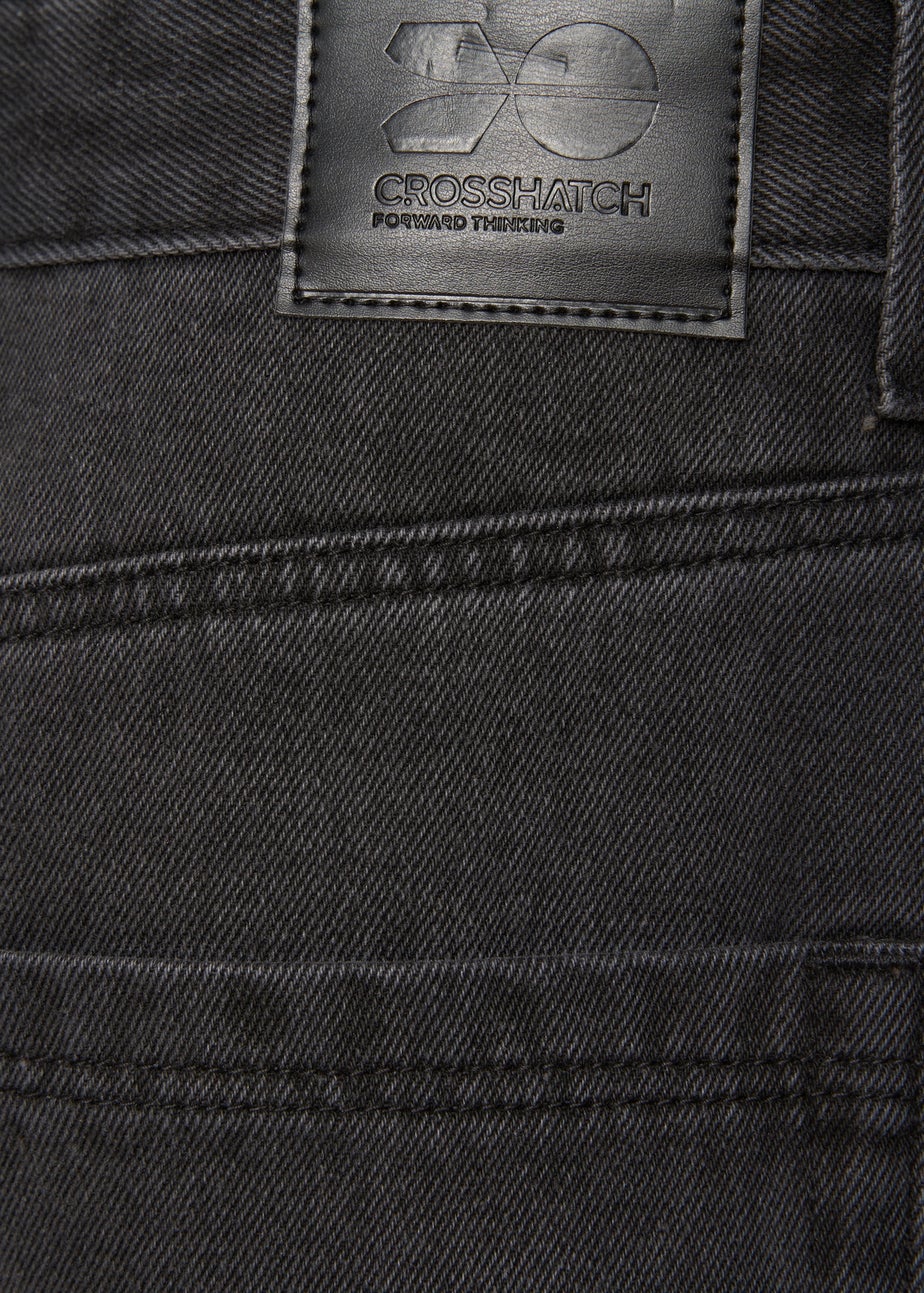 Crosshatch Black Wash Tillforth Denim Shorts