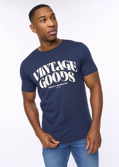 Crosshatch Navy Wilsby T-Shirt