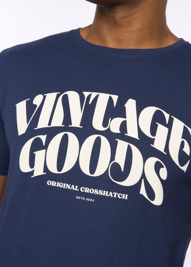 Crosshatch Navy Wilsby T-Shirt