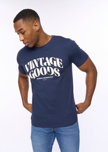 Crosshatch Navy Wilsby T-Shirt