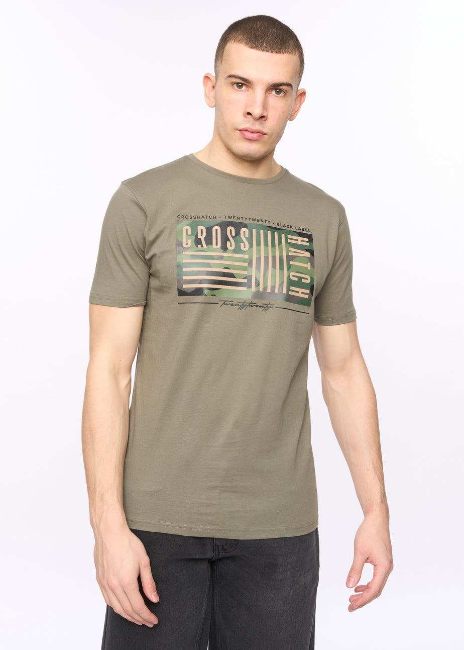 Crosshatch Dark Sage Wenfore T-Shirt