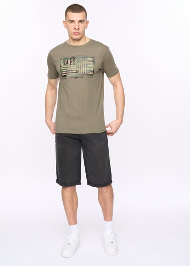 Crosshatch Dark Sage Wenfore T-Shirt