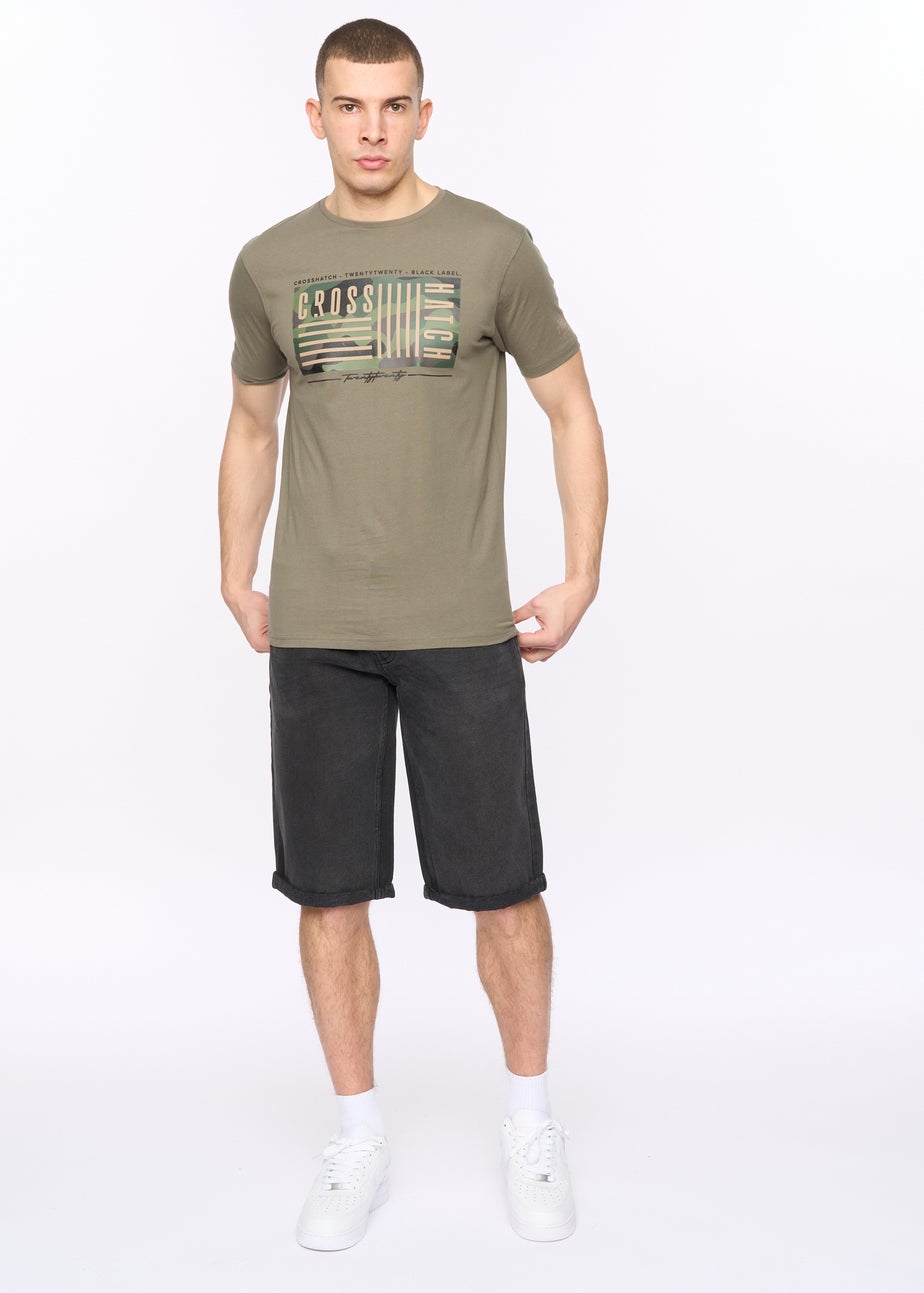 Crosshatch Dark Sage Wenfore T-Shirt