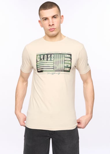 Crosshatch Light Stone Wenfore T-Shirt