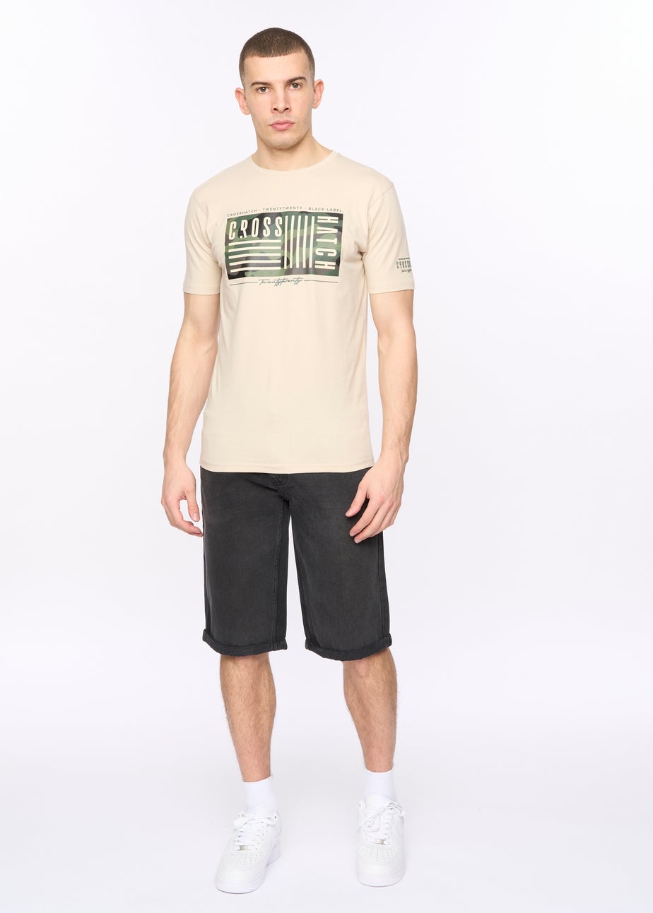Crosshatch Light Stone Wenfore T-Shirt