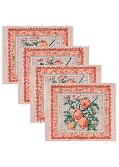 furn. Anemone Peaches Indoor/Outdoor Placemats