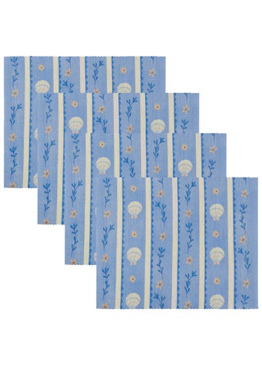 furn. Blue Sea Shells Indoor/Outdoor Placemats