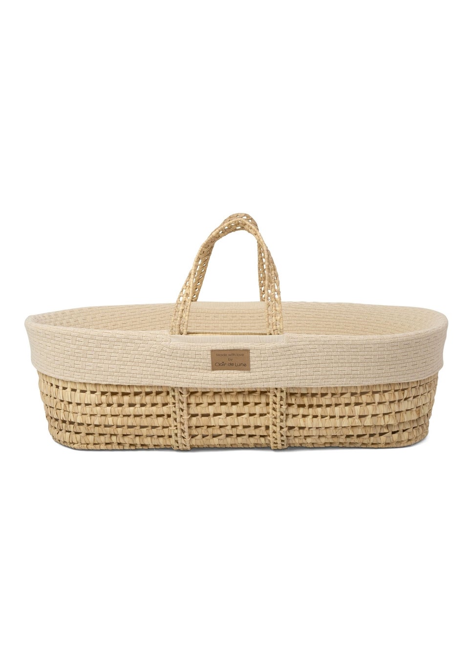 Clair de Lune Organic Cream Knitted Moses Basket Dressing