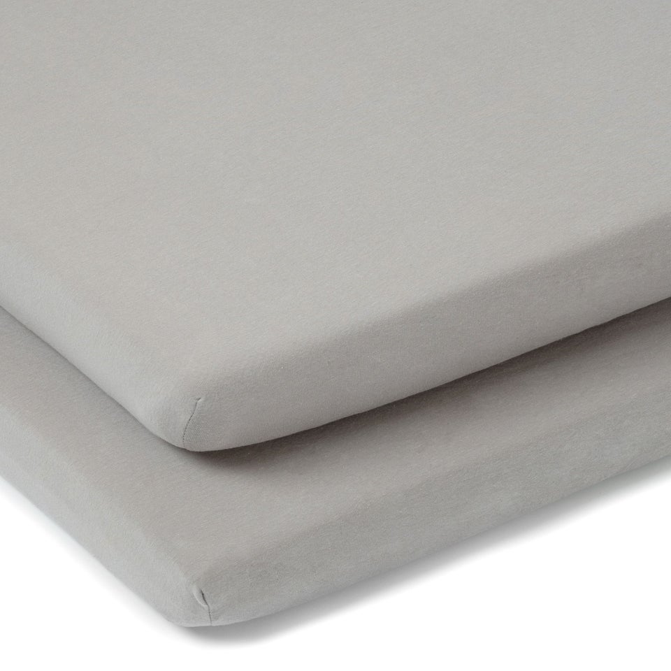 Clair de Lune 2 Pack Grey Cot Sheets