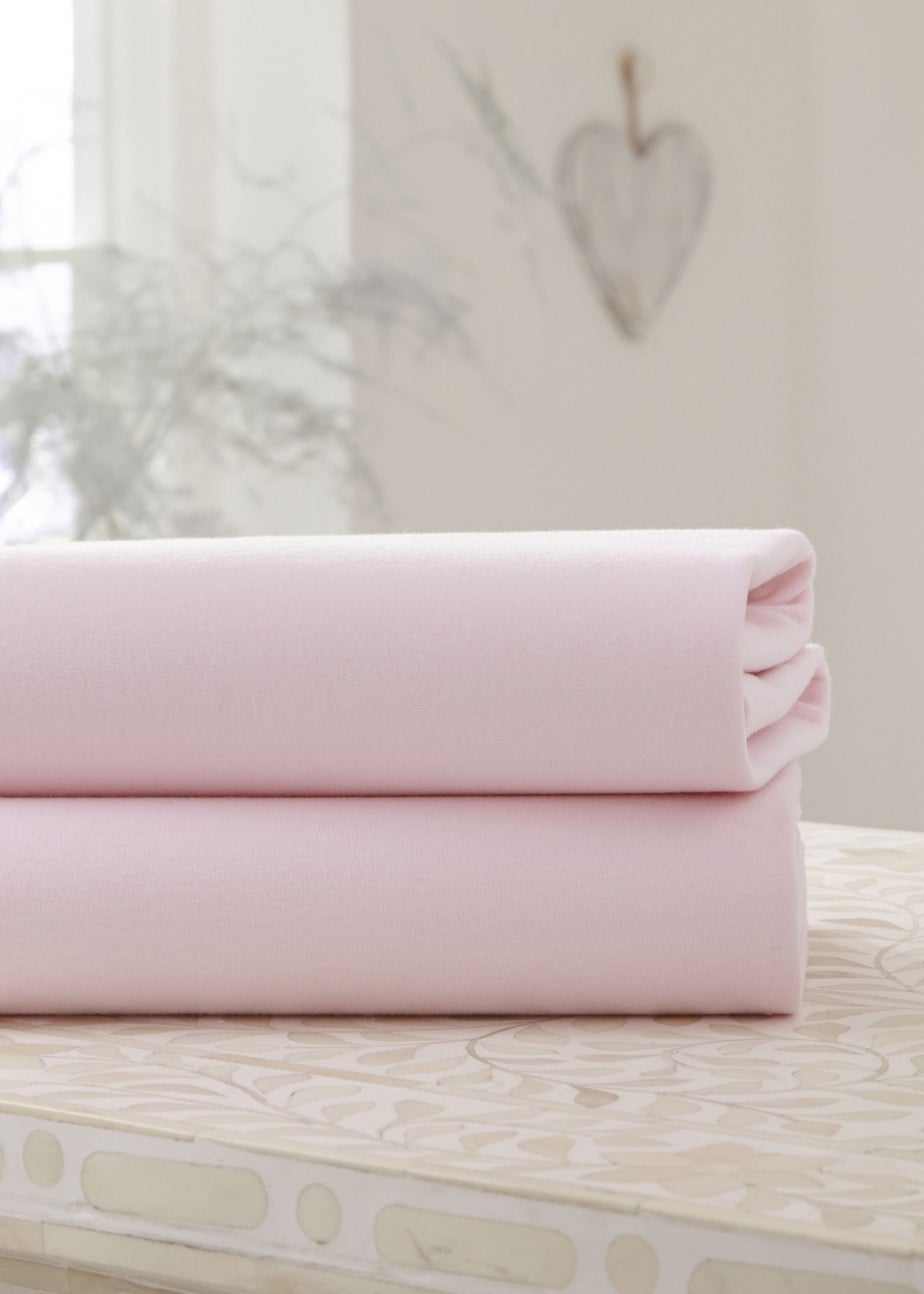 Clair de Lune 2 Pack Pink Cot Sheets