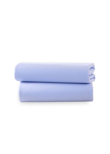 Clair de Lune 2 Pack Blue Cot Bed Sheets
