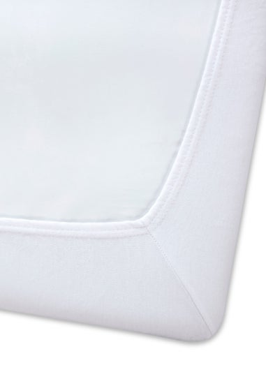 Clair de Lune 2 Pack White Cot Bed Sheets